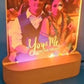 Light Photo Lamp with Your Family Picture Turned into Art