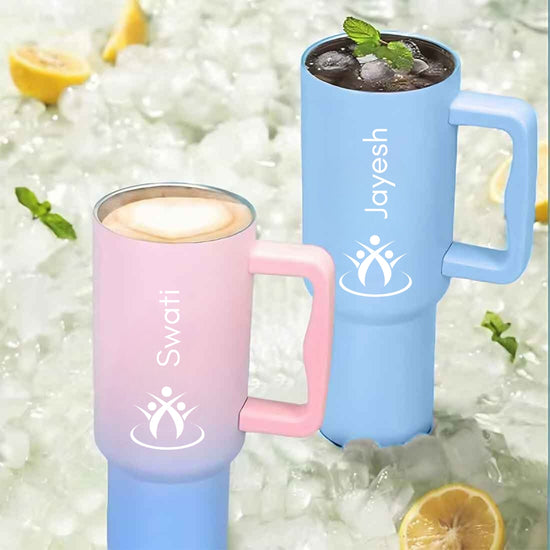 water tumbler with handle 
