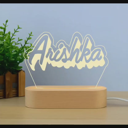 Custom Led Lamp for Kids - Night Light With Name - Add Name