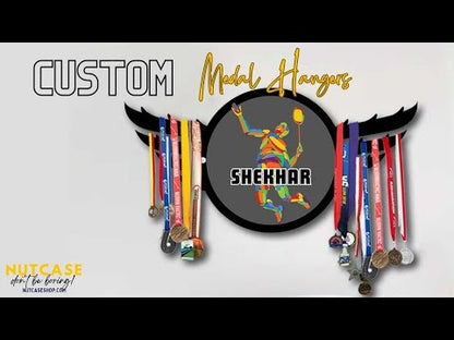 Custom Medal Hanger Metal Organizer for Medals-Badminton