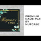 Designer Acrylic Name Plate With Golden 3D Fonts - Square Nameplate