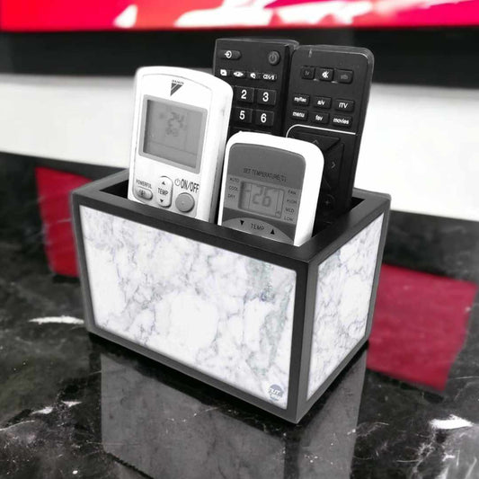Designer Remote Holder Stand For TV / AC Remotes -  Marble White