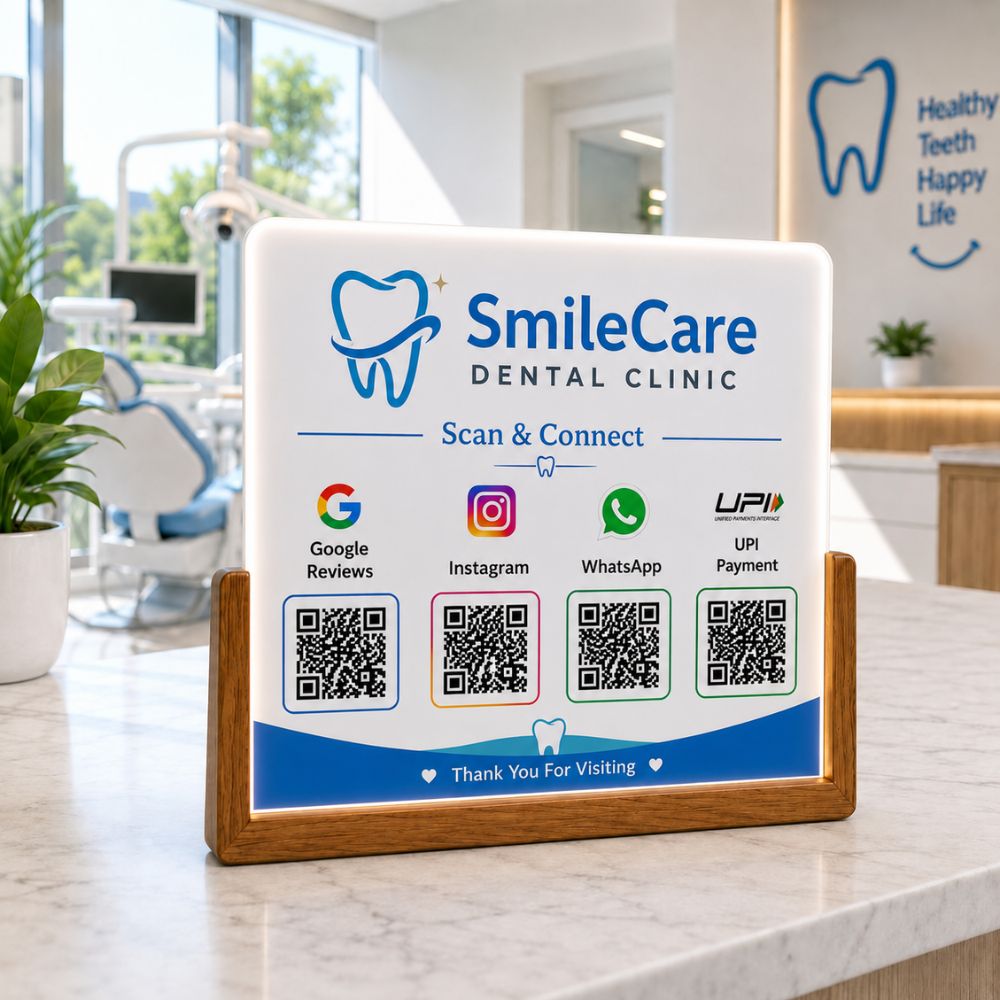 LED Acrylic QR Code Stand