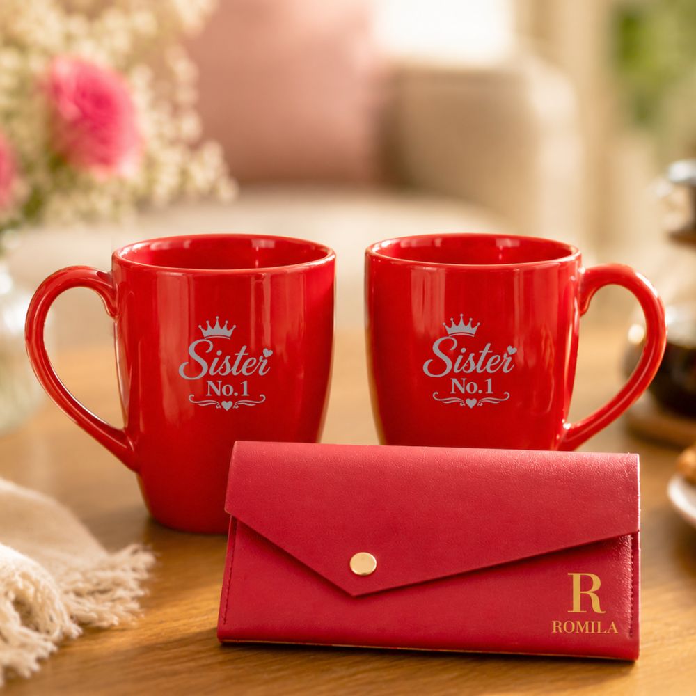 Sister No.1 Red Mugs