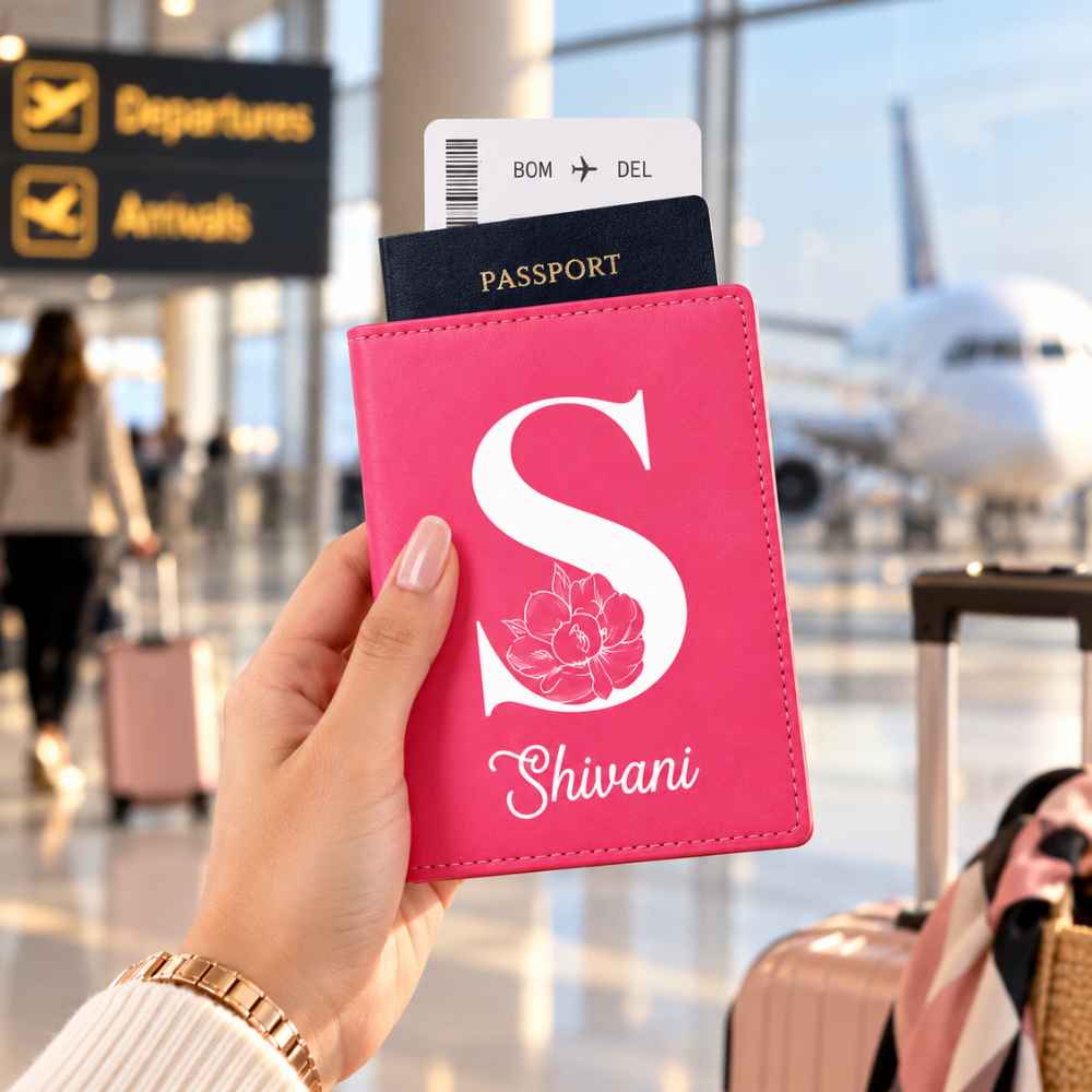 Personalised Pink Passport Cover