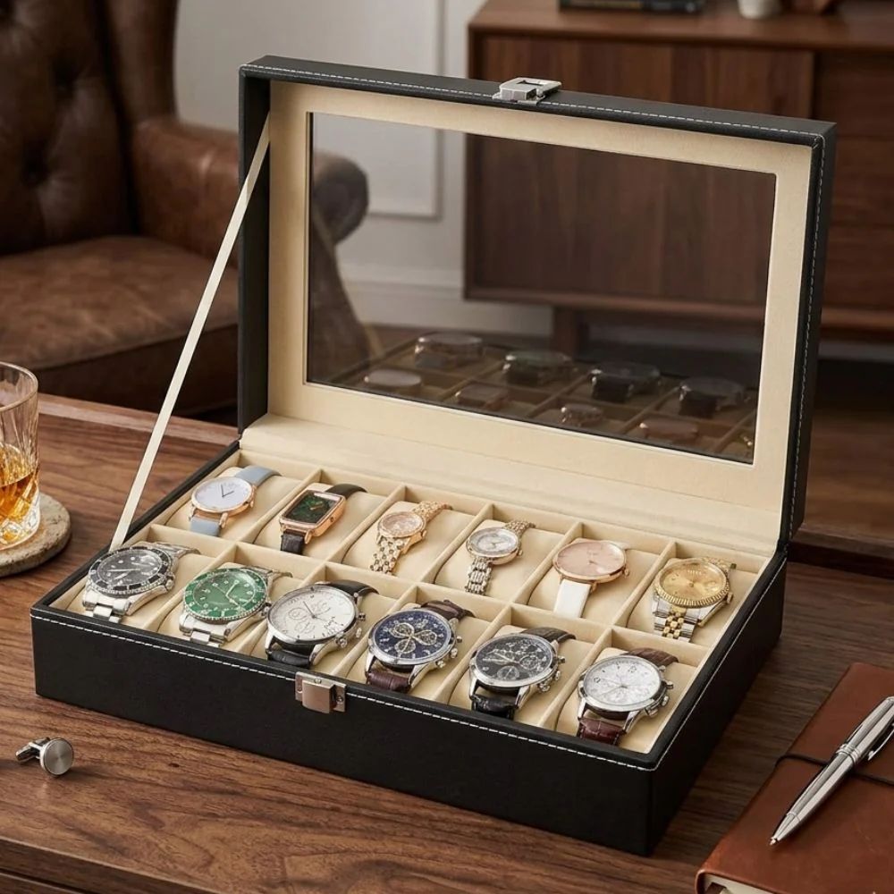 10-Slot Watch Display Case
