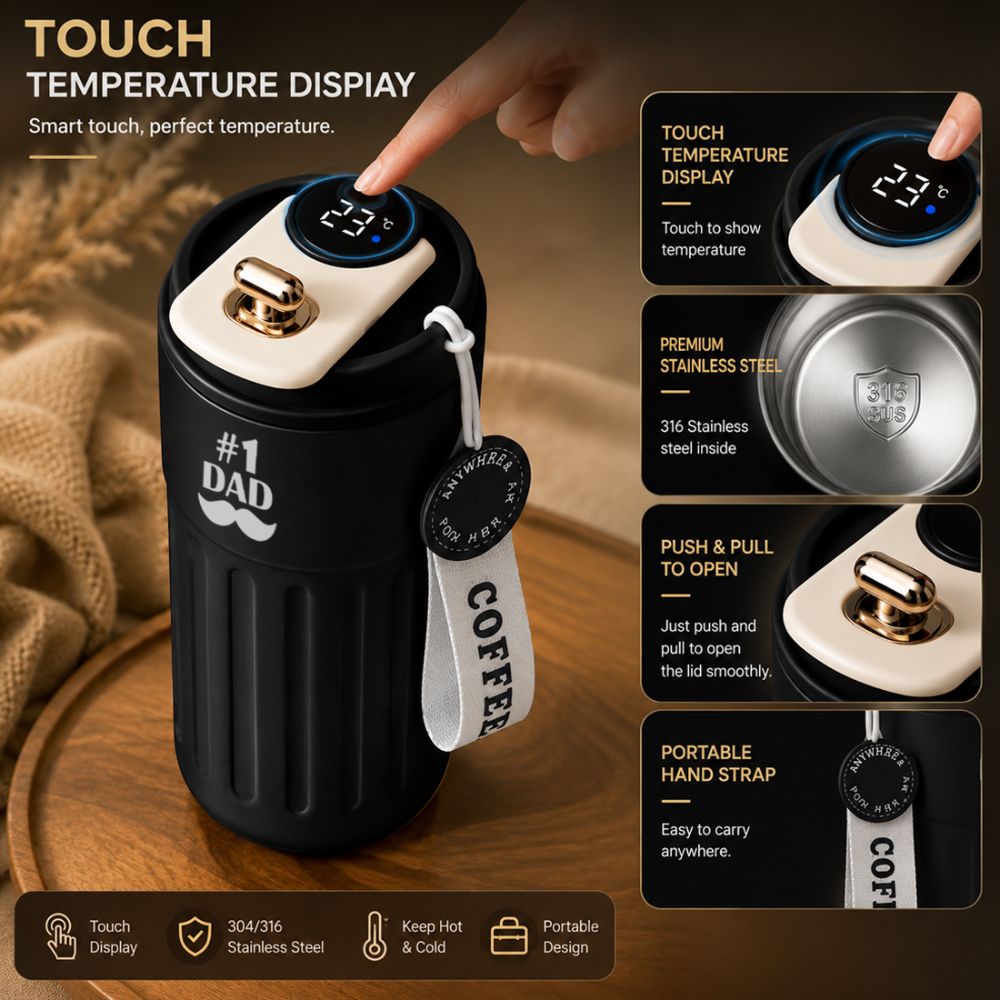 500ml Temperature-Display Tumbler