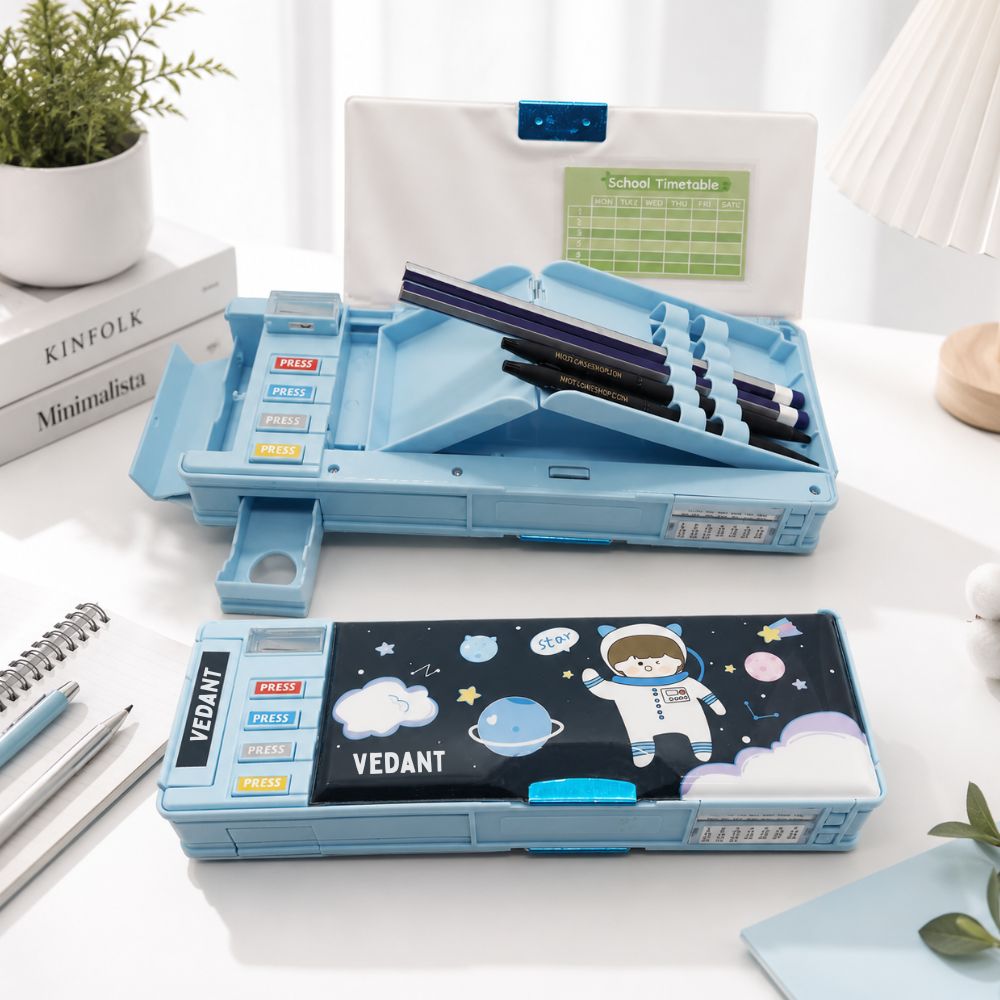 4 Push-Button Pencil Box
