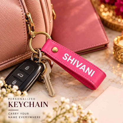 Personalised Leather Keychain