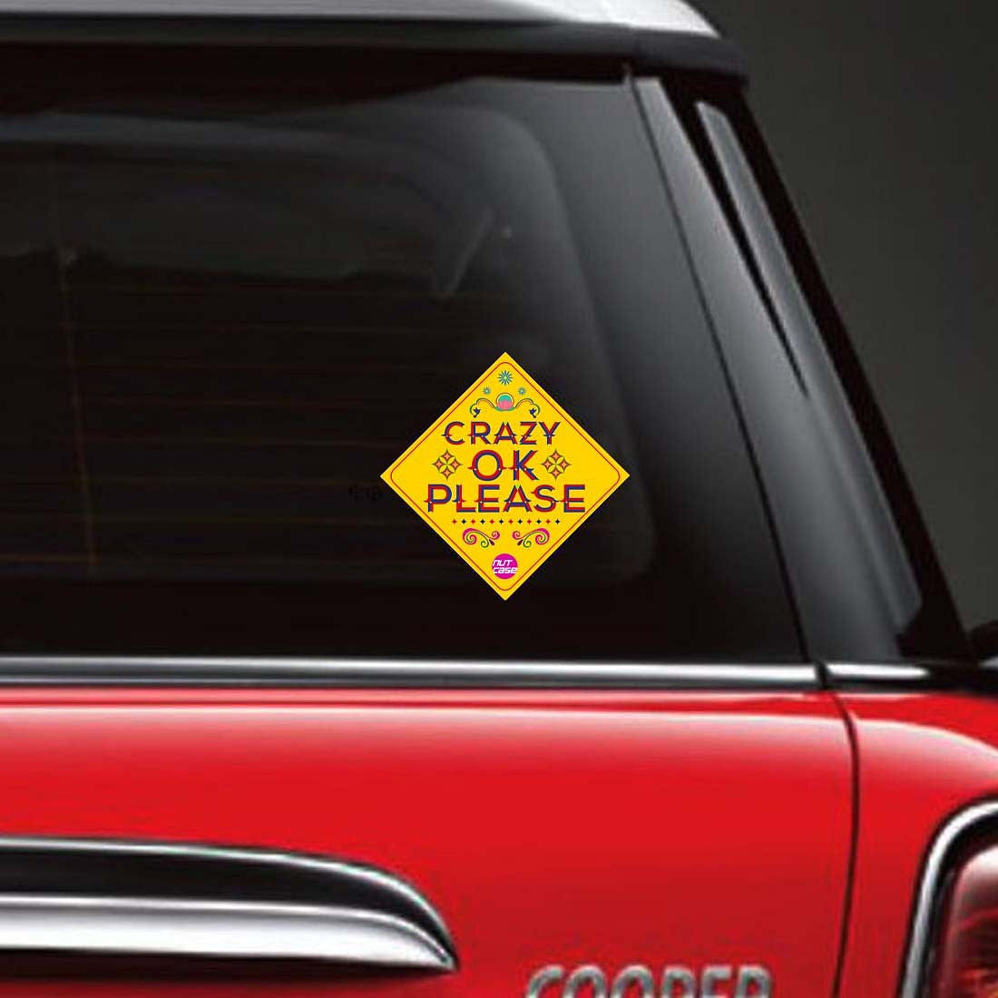 Automobile Car Bumper Vehicle Window Stickers-Crazy Nutcase