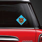 Automobile Car Glass Sticker - Hipster Beer Nutcase