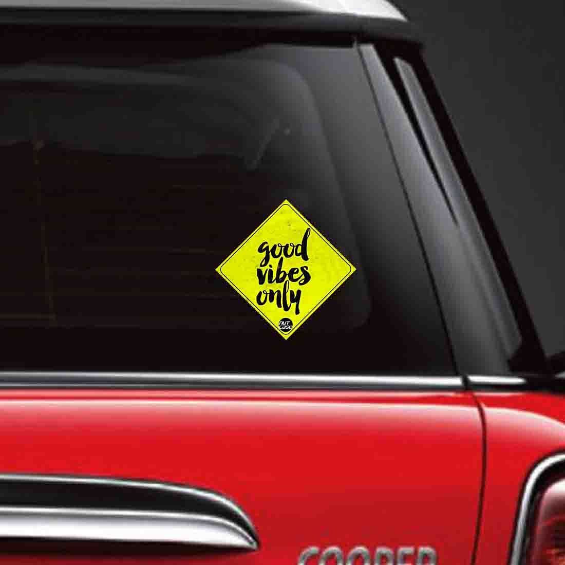 Automobile Cool Car Sticker - Good Vibes Only Nutcase