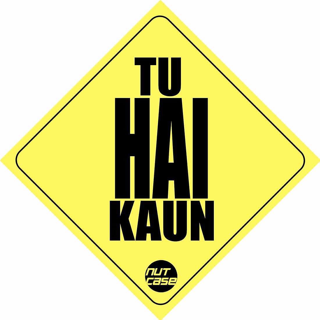 Automobile Unique Car Stickers - Tu Hai Kaun Nutcase