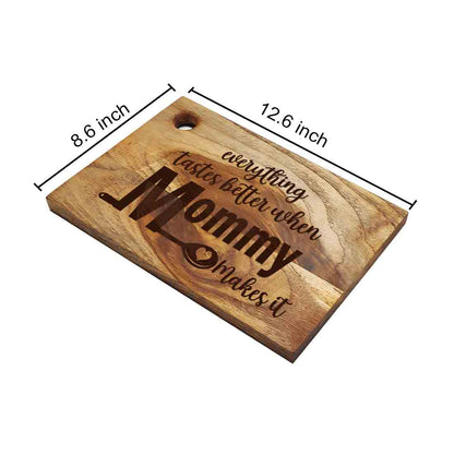 Mother s Day Gift for Mom Unique Engraved Cutting Board Vegetable Chopping Stand - Mommy