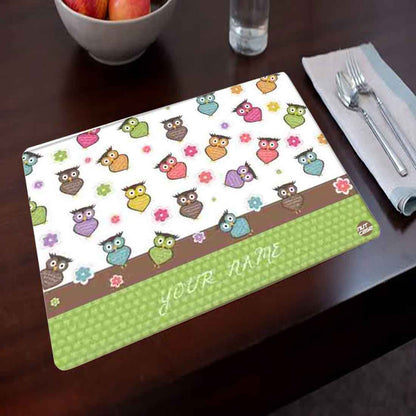 Customized Placemats Unique Return Gift ideas for 1st Birthday Party - Cute Owl