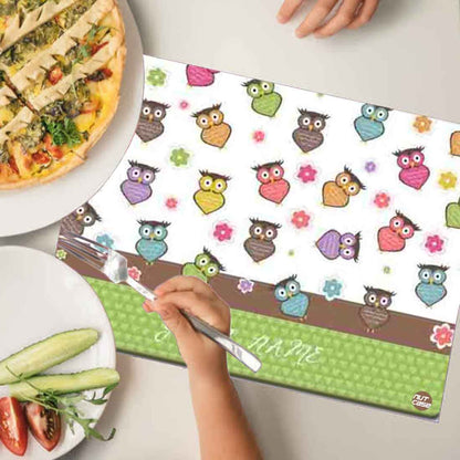 Customized Placemats Unique Return Gift ideas for 1st Birthday Party - Cute Owl