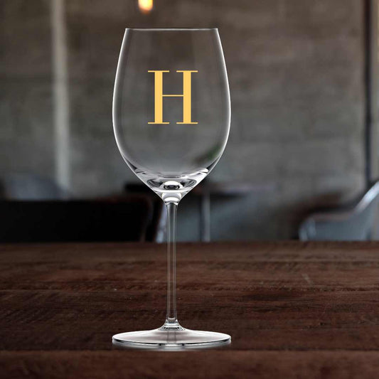 Monogrammed Wine Glasses Personalized Red White Wine Glass - Monogram