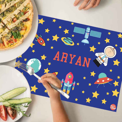 Customized Kids Return Gift Options for Birthday Tablemat - Space Rocket