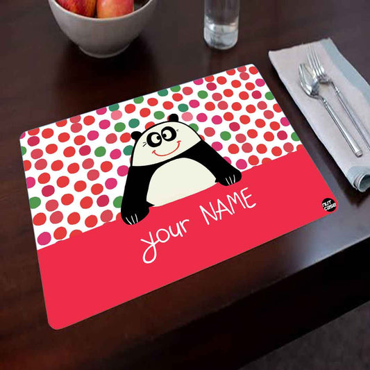 Personalised Table Mats for Return Gifts for 1st Birthday Party - Panda