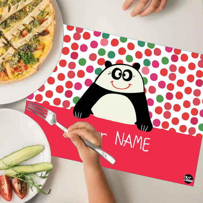 Personalised Table Mats for Return Gifts for 1st Birthday Party - Panda