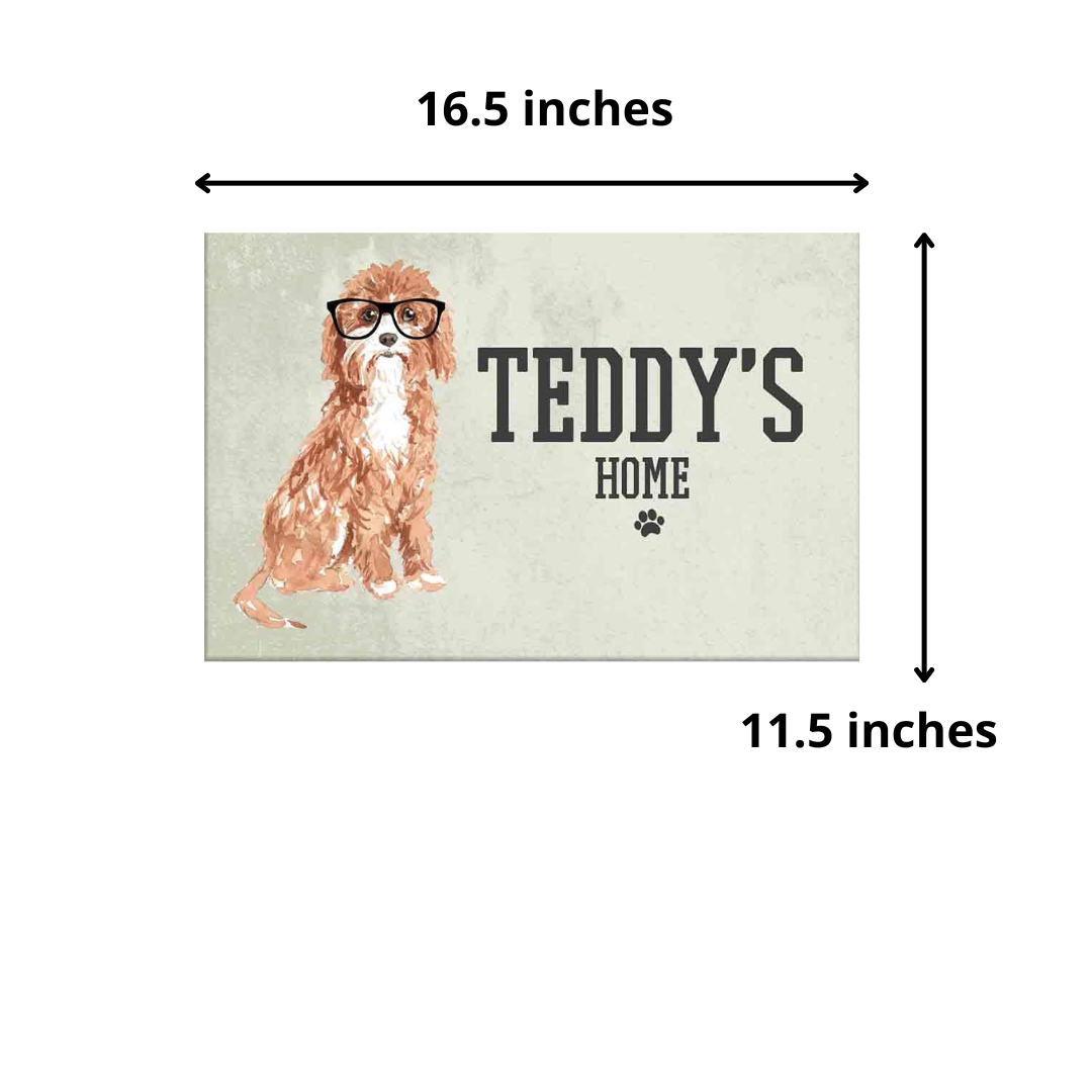Personalized Dog Door Name Plate -Sweet Terrier