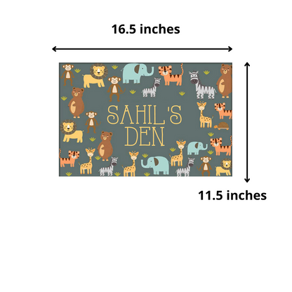 Kids Custom Room Name Plate -  Cute Animals