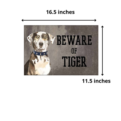 Personalized Dog Name Plates Beware Of Dog Sign - Catahoula Leopard