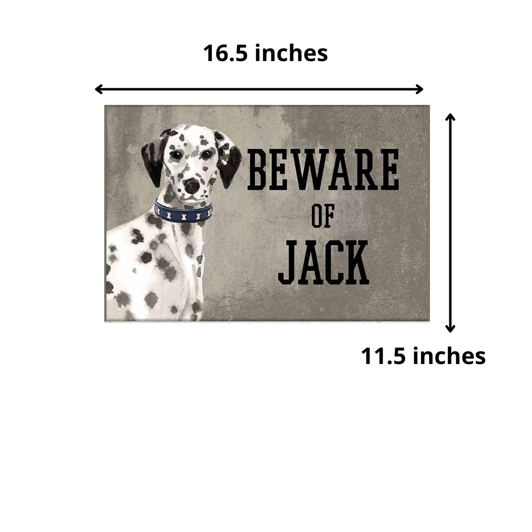 Personalized Dog Name Plates Beware Of Dog Sign - Dalmatian