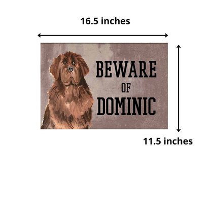 Personalized Dog Name Plates Beware Of Dog Sign - Newfoundland