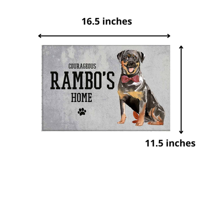 Customized Nameplate For Pets - Beware of rottweiler sign