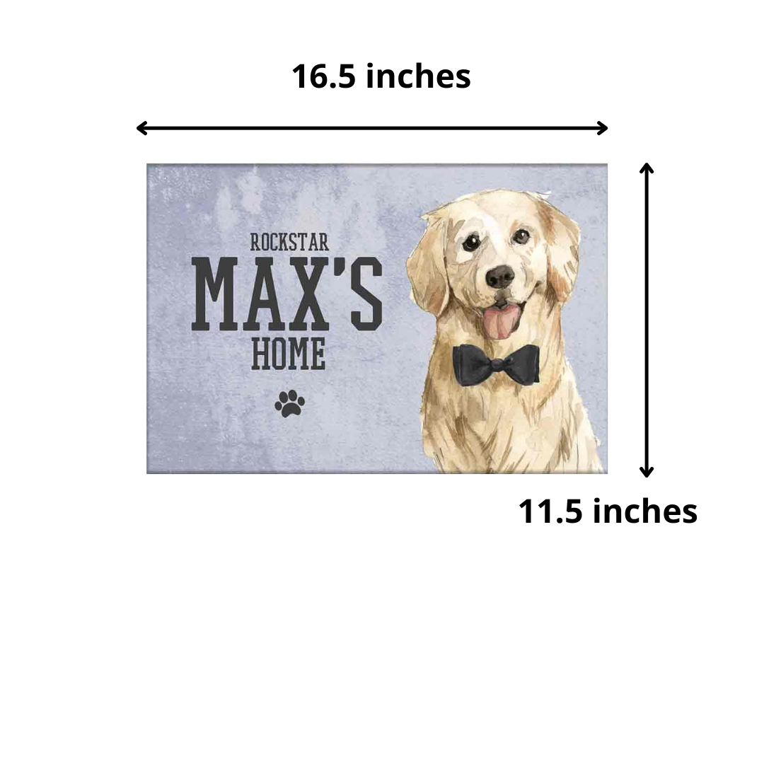 New Customized Nameplate for Pets -Loving Cute Golden Retriever