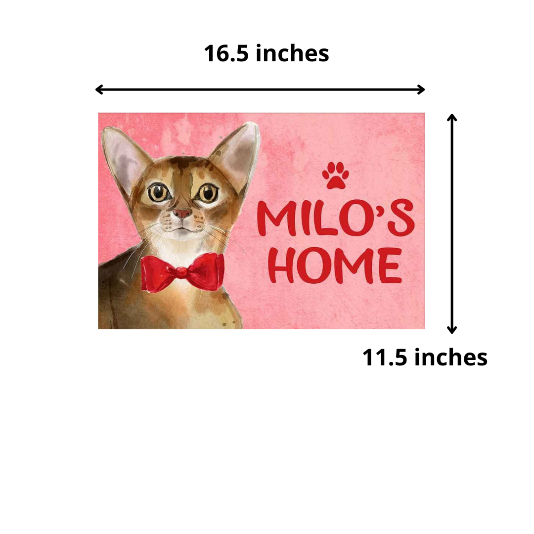 Personalized Cat Name Plate House Sign -Abyssinian