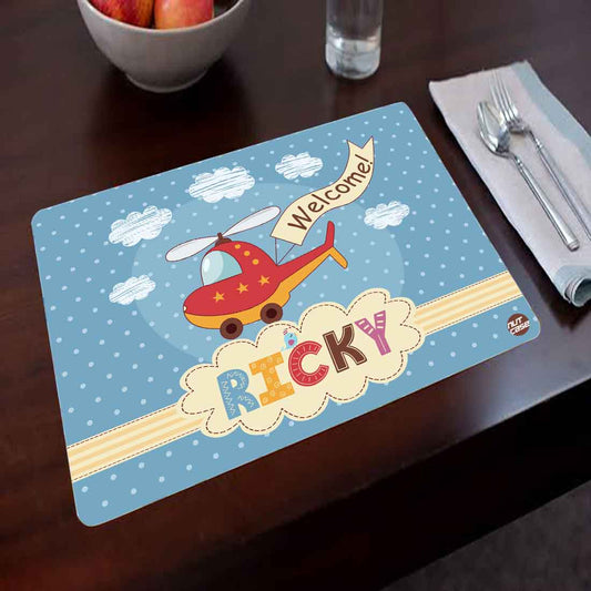 Custom Table Placemats Return Gift Ideas for 1st Birthday - Helicopter