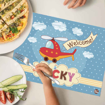 Custom Table Placemats Return Gift Ideas for 1st Birthday - Helicopter