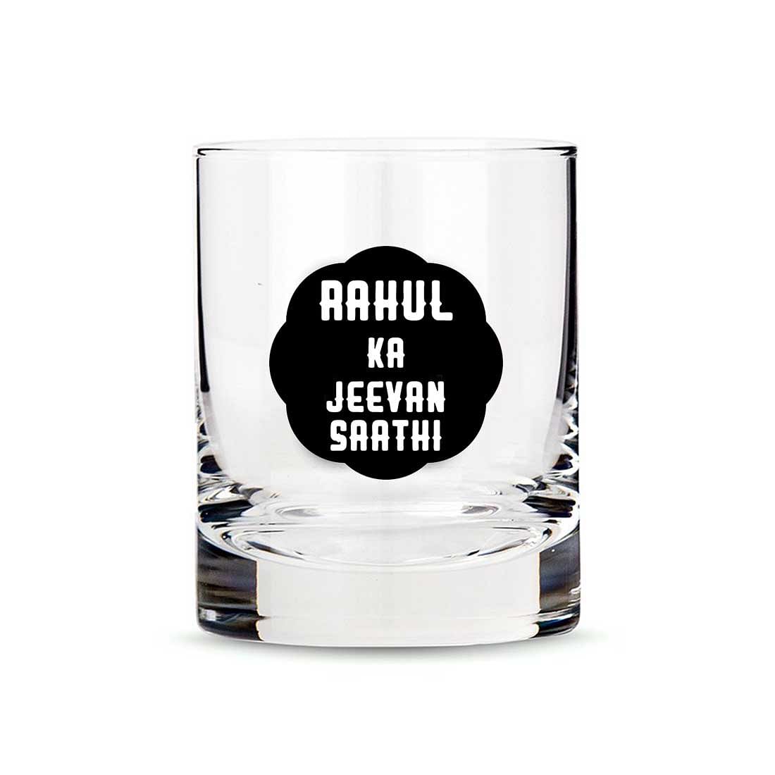Custom Whiskey Glass Return-Gift - Wedding Gift - Jeevan Saathi Nutcase