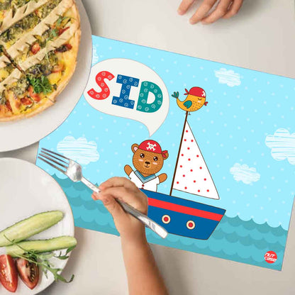 Personalised Tablemats Return Gifts for Birthday Party Boy - Ship & Bear