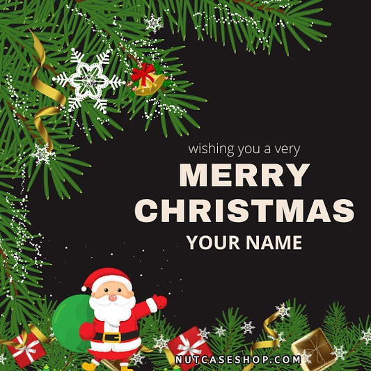 Christmas Greeting Card with Santa Nutcase