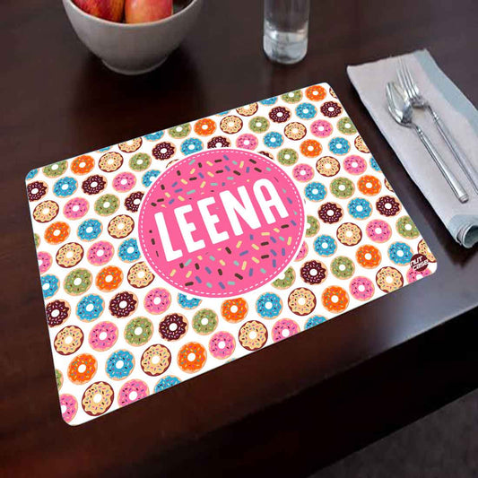 Personalized Table Mats Return Gifts for Birthday Girl - Sweet Doughnut