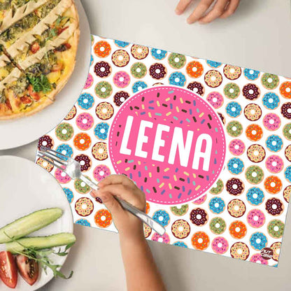 Personalized Table Mats Return Gifts for Birthday Girl - Sweet Doughnut