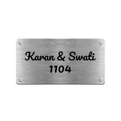 Personalised Stainless Steel Nameplate for Home Entrance Outdoor