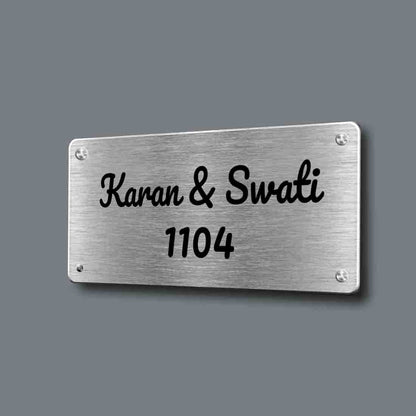 Personalised Stainless Steel Nameplate for Home Entrance Outdoor