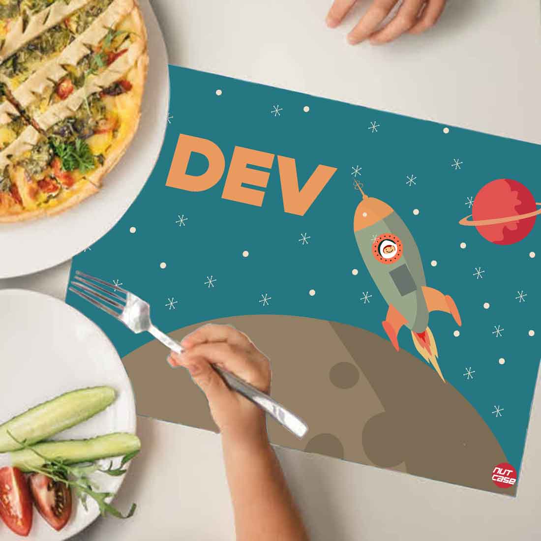 Custom Printed Table Mats for Kids Add Your Name - Rocket