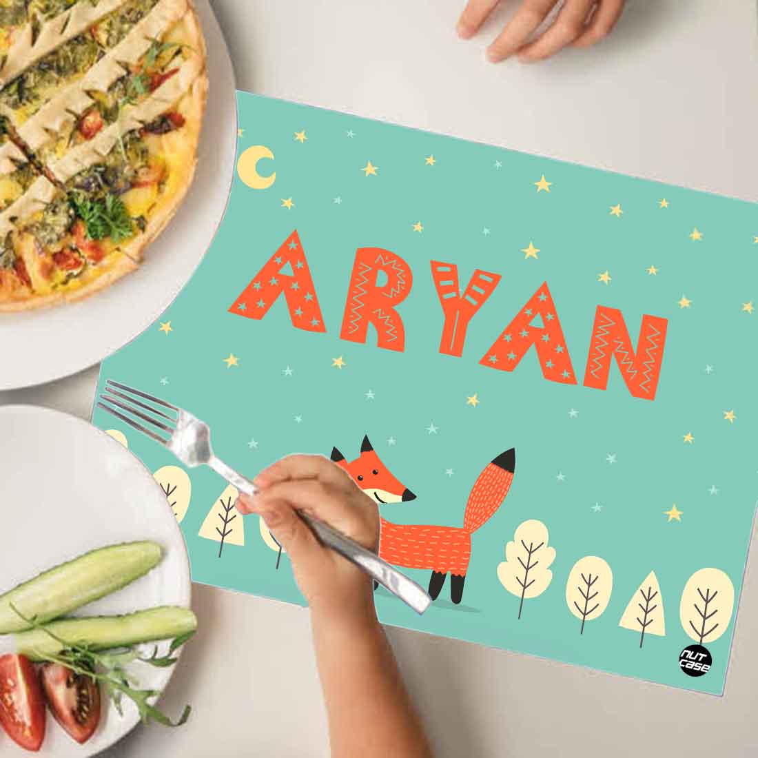 Personalised Table Mats for Dining Table Birthday Return Gifts - Fox