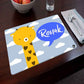 Personalized Table Mats Kids Return Gift Ideas for 6 Year Olds - Giraffe