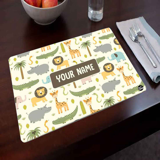 Personalised Table Placemats Jungle Theme Return Gifts - Animals