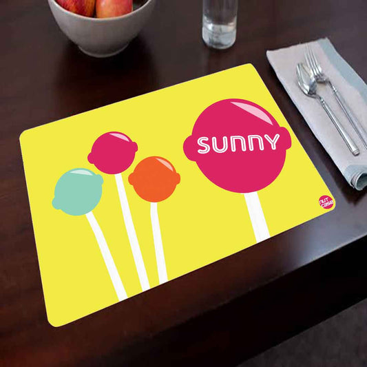 Personalised Unique Birthday Return Gift Ideas Placemats - Lollipop