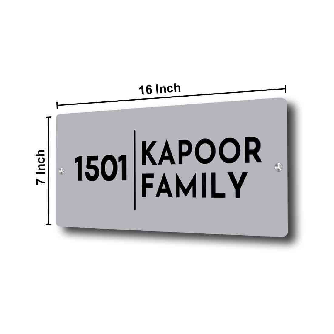 Personalised House Name Plate Enterance Nameboards for Flats Offices- Acrylic