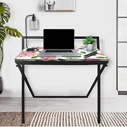 Portable Study Table Foldable Work Desk for Home-Cute Floral Nutcase