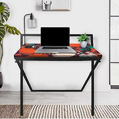 Foldable Work from Home Table for Study Writing Desk - Elegance Autumn Nutcase
