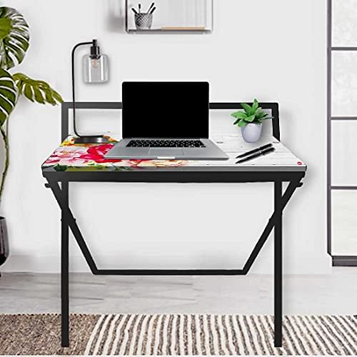 Folding WFH Table Study Desk for Home Bedroom-Vintage Floral Nutcase